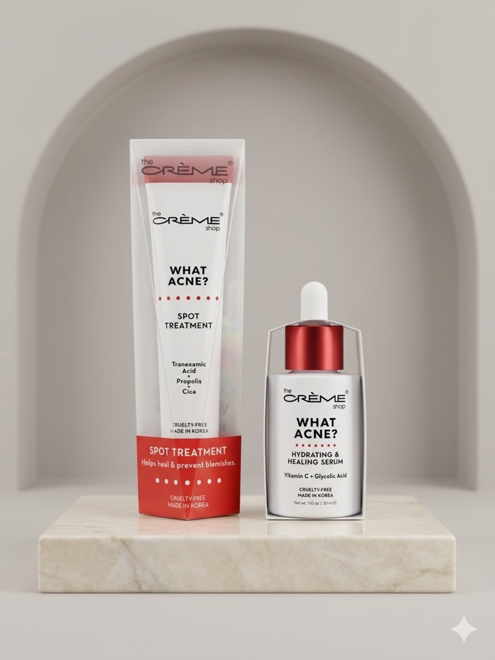 the CRÈME Shop WHAT ACNE? Spot Treatment & Serum Duo – NIB